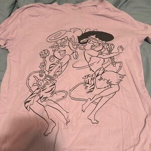 Purple flintstones shirt